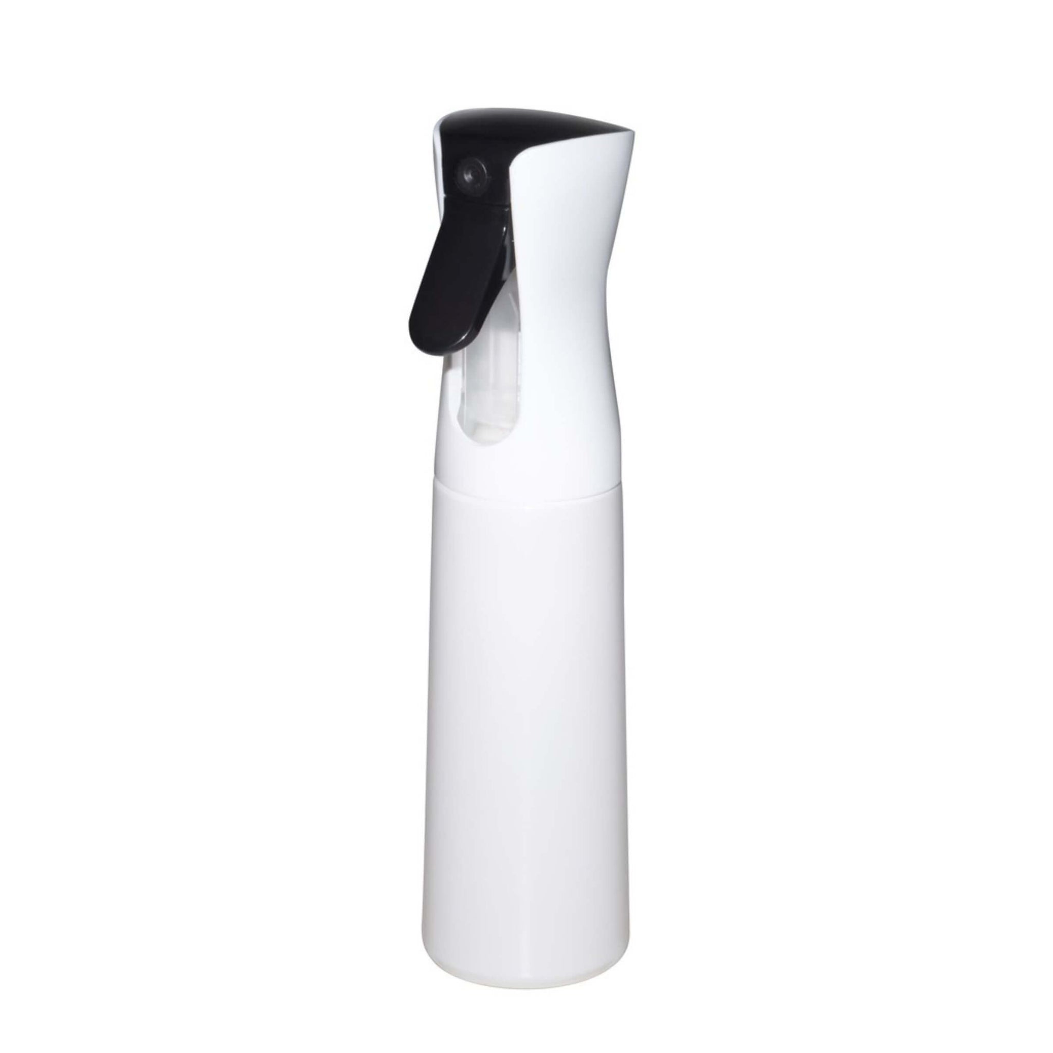 A white plastic spray bottle with a black trigger sprayer, shown against a plain white background.