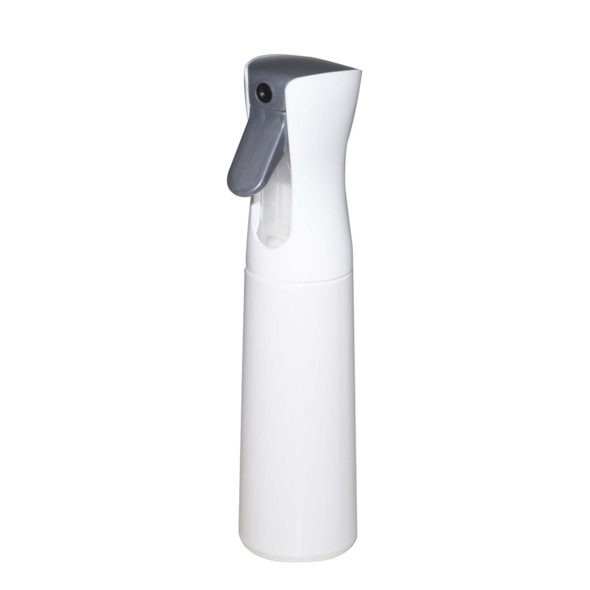 A white plastic spray bottle with a gray trigger sprayer, shown against a plain white background.