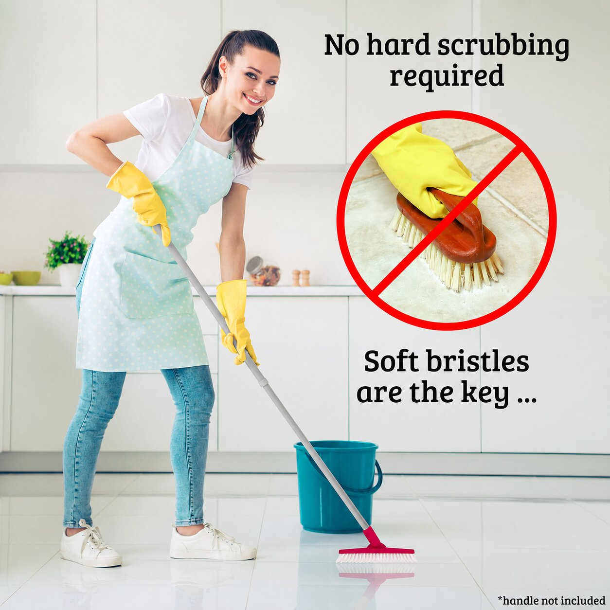 Premium Soft Bristle V Trim Grout Brush